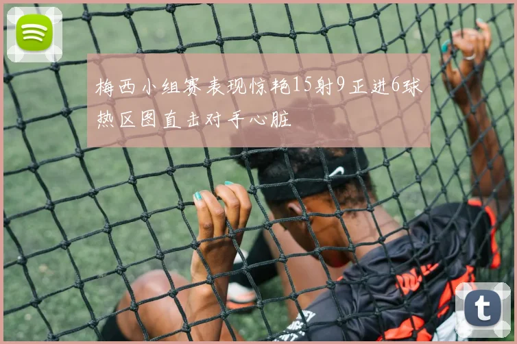 梅西小组赛表现惊艳15射9正进6球热区图直击对手心脏